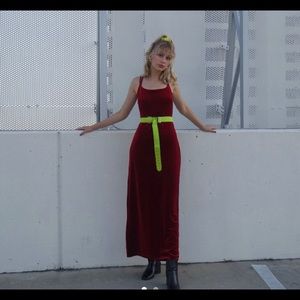 super cute VINTAGE red velvet dress